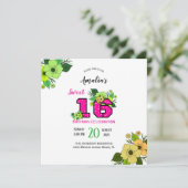 16歳の誕生日パーティ 招待状 (スタンド正面)