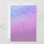 16歳の誕生日パープル偽ダイヤモンド宝石招待状 招待状 (裏面)