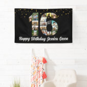 16歳の誕生日フォトコラージュハッピーバースデーイベント 横断幕 (インサイチュ)