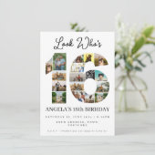 16歳の誕生日フォトコラージュ 招待状 (スタンド正面)