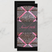 16歳の誕生日ブックマーク 招待状 (正面/裏面)