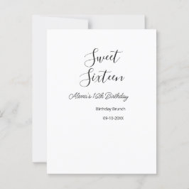 16歳の誕生日ブランチ　16歳の誕生日名入り ポストカード