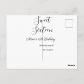 16歳の誕生日ブランチ　16歳の誕生日名前入り ポストカード (裏面)