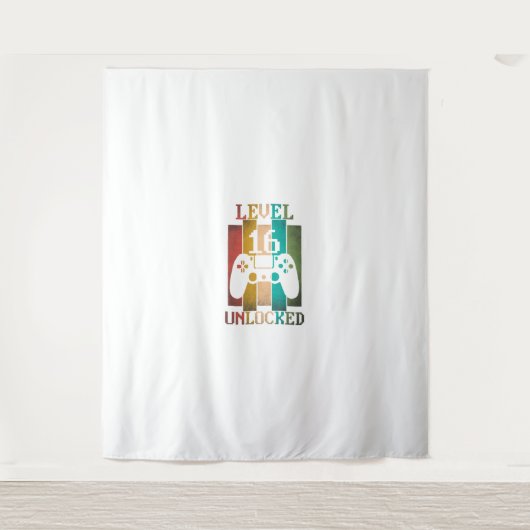 16歳の誕生日プレゼント メンズ レベル16アンロック ゲーム タペストリー (正面)