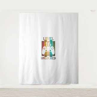 16歳の誕生日プレゼント メンズ レベル16アンロック ゲームV タペストリー