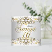 16歳の誕生日プレゼント 黄金 ダイヤモンド5 招待状 (スタンド正面)