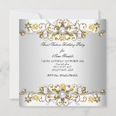 16歳の誕生日プレゼント 黄金 ダイヤモンド5 招待状 (裏面)