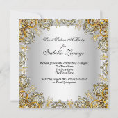 16歳の誕生日マスカレードゴールド2 招待状 (裏面)