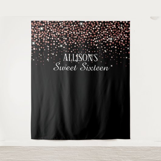16歳の誕生日写真ブース背景 タペストリー (正面)