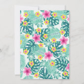 16歳の誕生日招待状 トロピカルハワイ柄 招待状 (裏面)