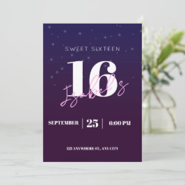 16歳の誕生日招待状 女子 デジタルSweet Sixteen 招待状