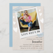 16歳の誕生日招待状 招待状 (正面/裏面)