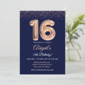 16歳の誕生日招待状、16歳の誕生日パーティー 招待状 (スタンド正面)