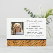 16歳の誕生日虎パーティー招待状 招待状 (スタンド正面)