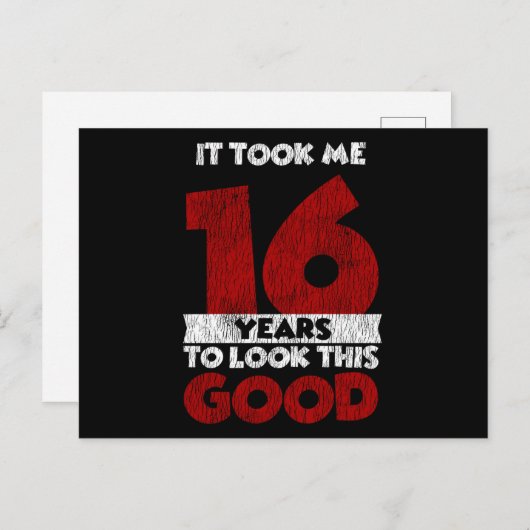 16歳の誕生日 いいところ見せなきゃ 16歳の誕生日 ポストカード (正面/裏面)