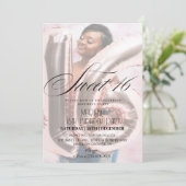 16歳の誕生日 おしゃれでシンプルな写真付き 16歳の誕生日 招待状 (スタンド正面)