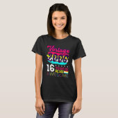 16歳の誕生日 お誕生日おめでとう 16歳になる Tシャツ (正面フル)