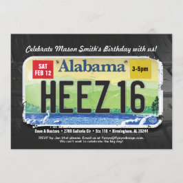 16歳の誕生日 アラバマ州免許取得のお知らせ 招待状