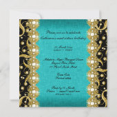 16歳の誕生日　エレガントな年齢の祝い 招待状 (裏面)