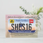 16歳の誕生日 サウスカロライナ州 ライセンス 招待状 (スタンド正面)