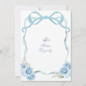 16歳の誕生日　シルバーとベイビーブルー 招待状 (裏面)