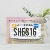 16歳の誕生日 ジョージア州免許証招待状 招待状 (スタンド正面)
