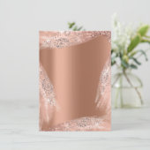 16歳の誕生日 ドレス ローズ カッパー ダイヤモンドスパーク 招待状 (スタンド正面)