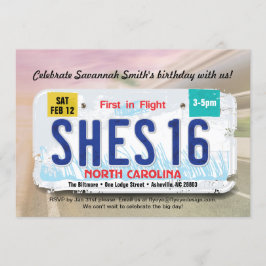 16歳の誕生日 ノースカロライナ州 免許 招待状 招待状