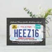 16歳の誕生日　ノースカロライナ　運転免許　招待状 招待状 (スタンド正面)