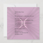 16歳の誕生日 バタフライ ピンク パーティー 招待状 (裏面)