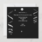 16歳の誕生日 パープルダイヤモンドマスク 招待状 (裏面)