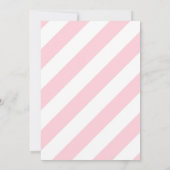 16歳の誕生日 - ピンクのストライプ ゴールド風船 招待状 (裏面)