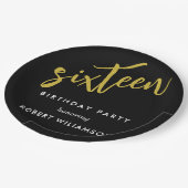 16歳の誕生日 ペーパープレート (アングル)