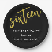 16歳の誕生日 ペーパープレート (正面)
