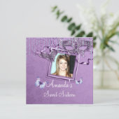 16歳の誕生日、マスカレードボール 誕生日招待状 招待状 (スタンド正面)