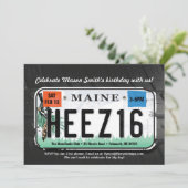 16歳の誕生日　メイン州の運転免許招待状 招待状 (スタンド正面)