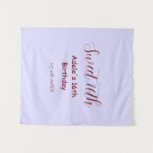 16歳の誕生日 紫 パステル Mauve レトロ ネーム タペストリー (正面(横))