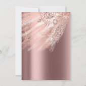 16歳の誕生日 結婚式ドレス ローズ ダイヤモンド 輝き 招待状 (裏面)