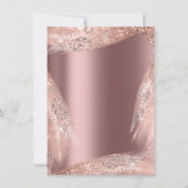 16歳の誕生日 結婚式ドレス ローズ ダイヤモンド 輝き 招待状 (正面)