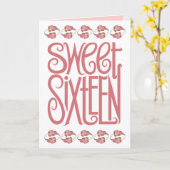 16歳の誕生日 花のカード カード (黄色い花)