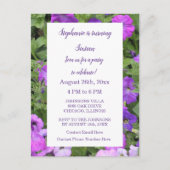 16歳の誕生日 花柄 ピンク パープル ペチュニア 2023 ポストカード (正面)