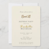 16歳の誕生日 黄色のドレス 美しい花 式場 招待状 (裏面)