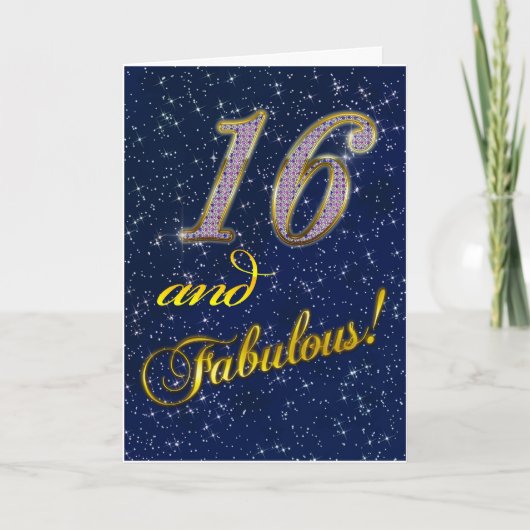 16歳の誕生日Fabulous カード (正面)