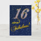16歳の誕生日Fabulous カード (黄色い花)
