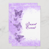 16歳の「スイート16」誕生日パーティー 水色 招待状 (正面/裏面)