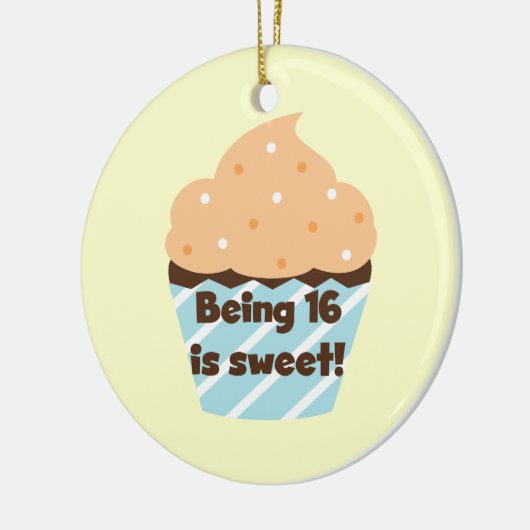 16歳は甘い誕生日Tシャツ&ギフト セラミックオーナメント (左)