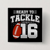 16歳タックルサッカーパーティー16誕生日 缶バッジ (正面)