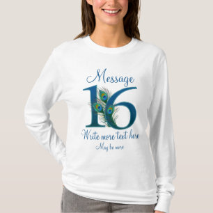 16歳パーソナライズされた16歳誕生日 Tシャツ