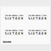 16歳16歳に変わるもの 長方形シール (シート)