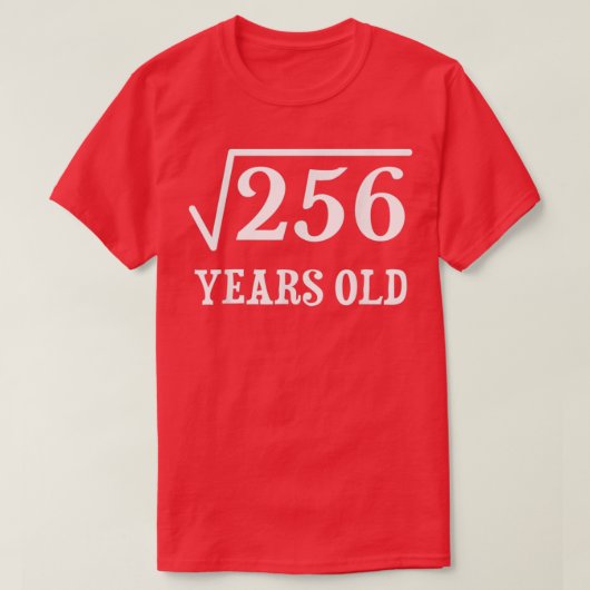 16歳16歳の誕生日ギフト正方形のルート Tシャツ (デザイン正面)